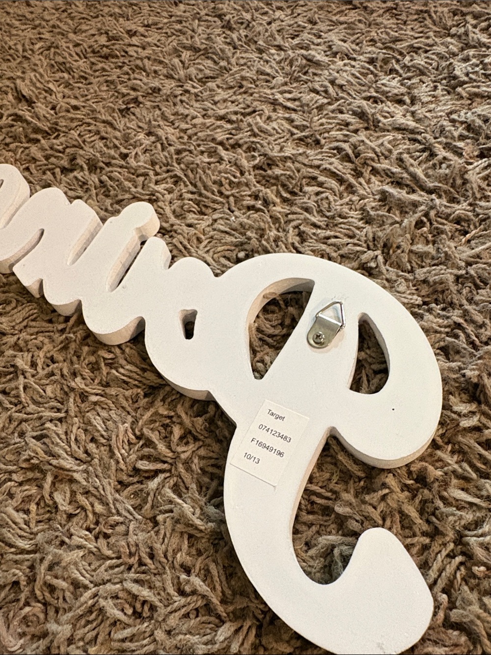 Target White 'Princess' Script Wall Sign - Picture 2 of 5